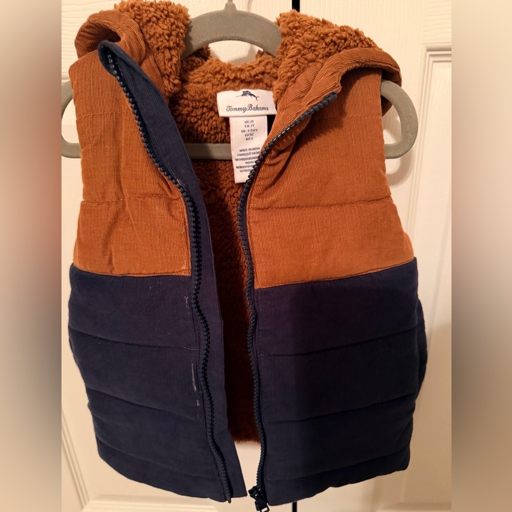 Tommy Bahama Kids' Tan and Navy Vest